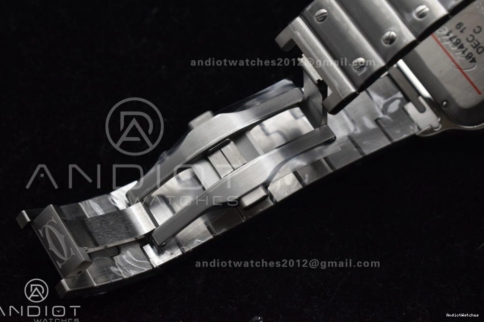 40mm Santos SS V de SS Cartier MIYOTA Dial on Blue 1047 BVF Bracelet Colorful Edition 9015 SmartLinks Best 1:1 1024